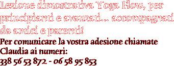 Lezione dimostrativa Yoga Flow, per